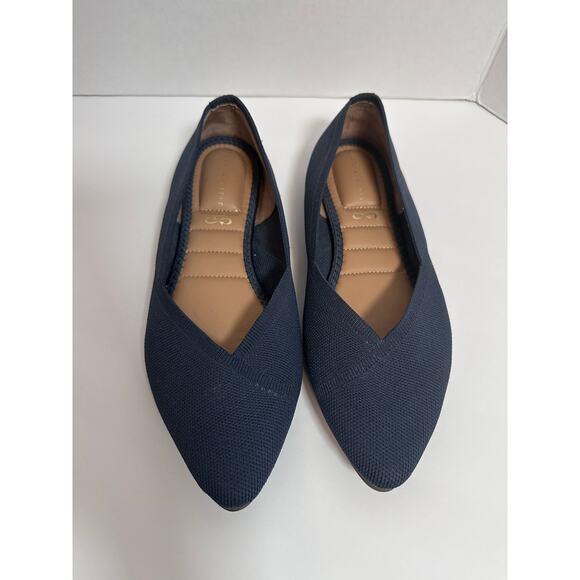 Kelly & Katie Maurene Ballet Flat navy blue pointy toe size 8.5 - Picture 3 of 6